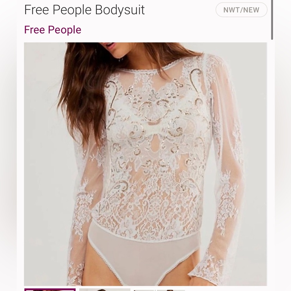 Free People FP intimately ready to party bodysuit